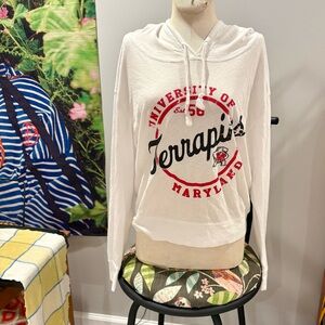 University of Maryland white lightweight hoodie